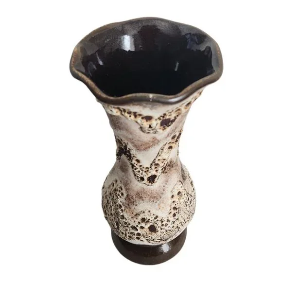 Vtg Dumler Breiden Fat Lava Vase Brutalist West Germany Pottery